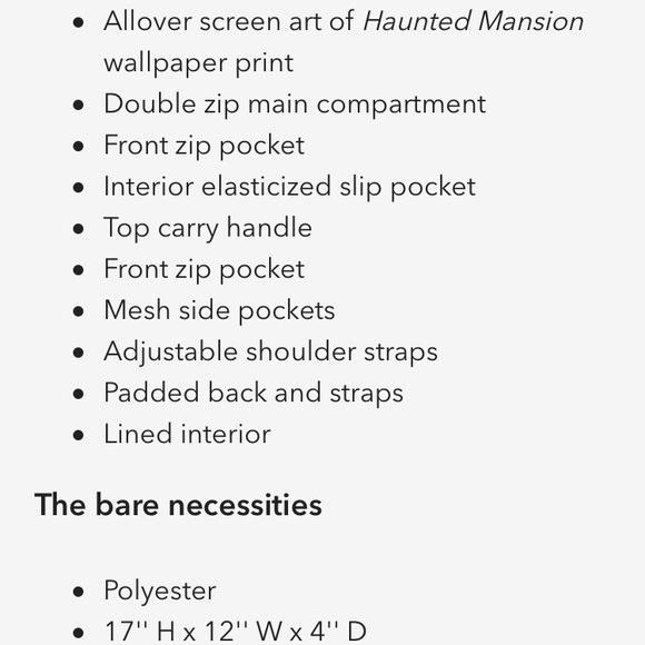 Disney Haunted Mansion Wallpaper Backpack - Picture 6 of 12